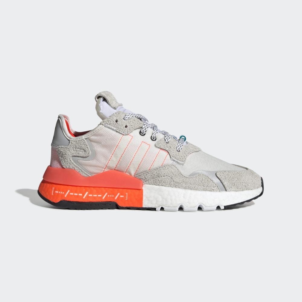 Originals Adidas Nite Jogger Barbati Romania - Albi/Rosii EH0249